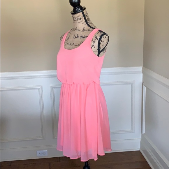 Lush Coral Sleeveless Mini Dress - Picture 3 of 8